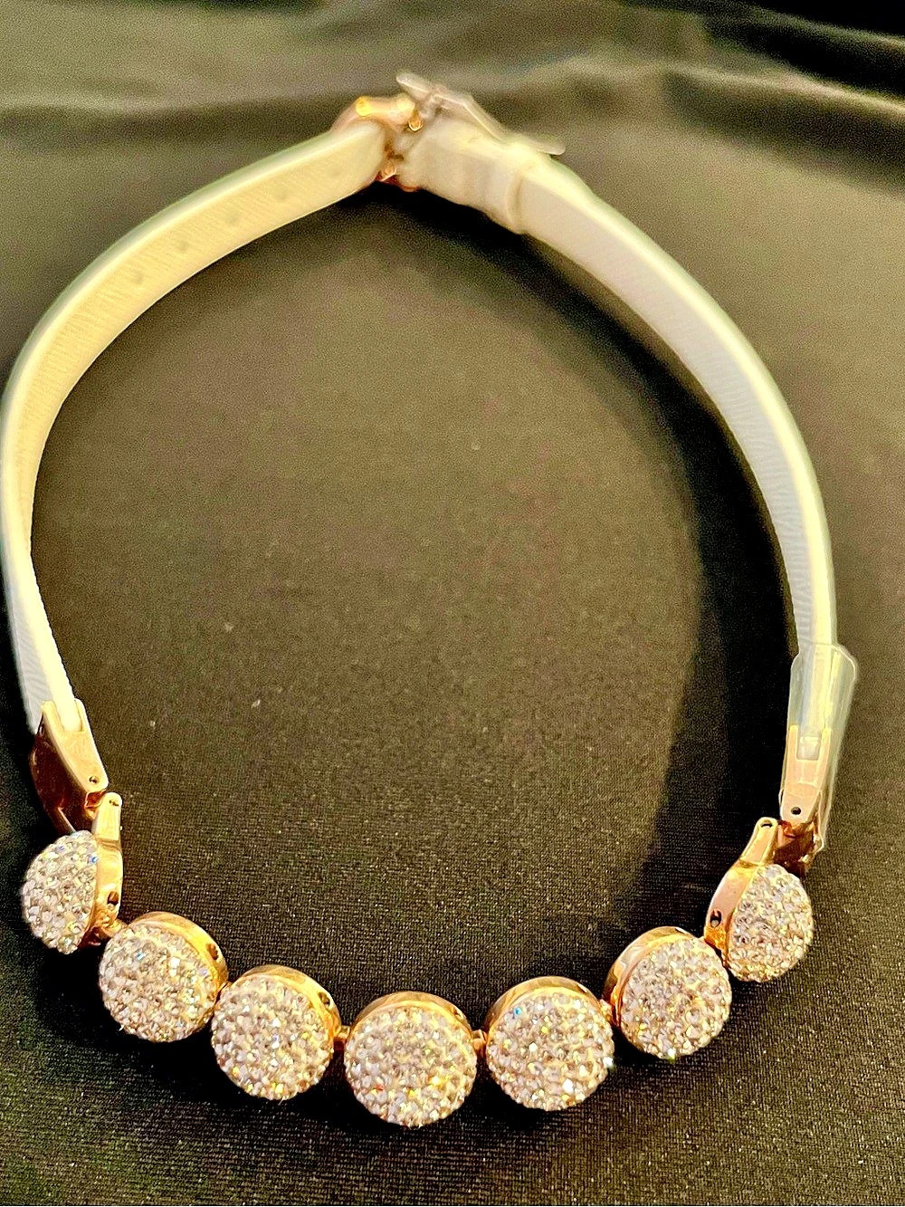Henri Bendel Bendels Rocks Choker Necklace White & Gold/ Rose Gold NWT